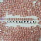 6MM Peach Puff Colored Glass Heart Beads D03-H
