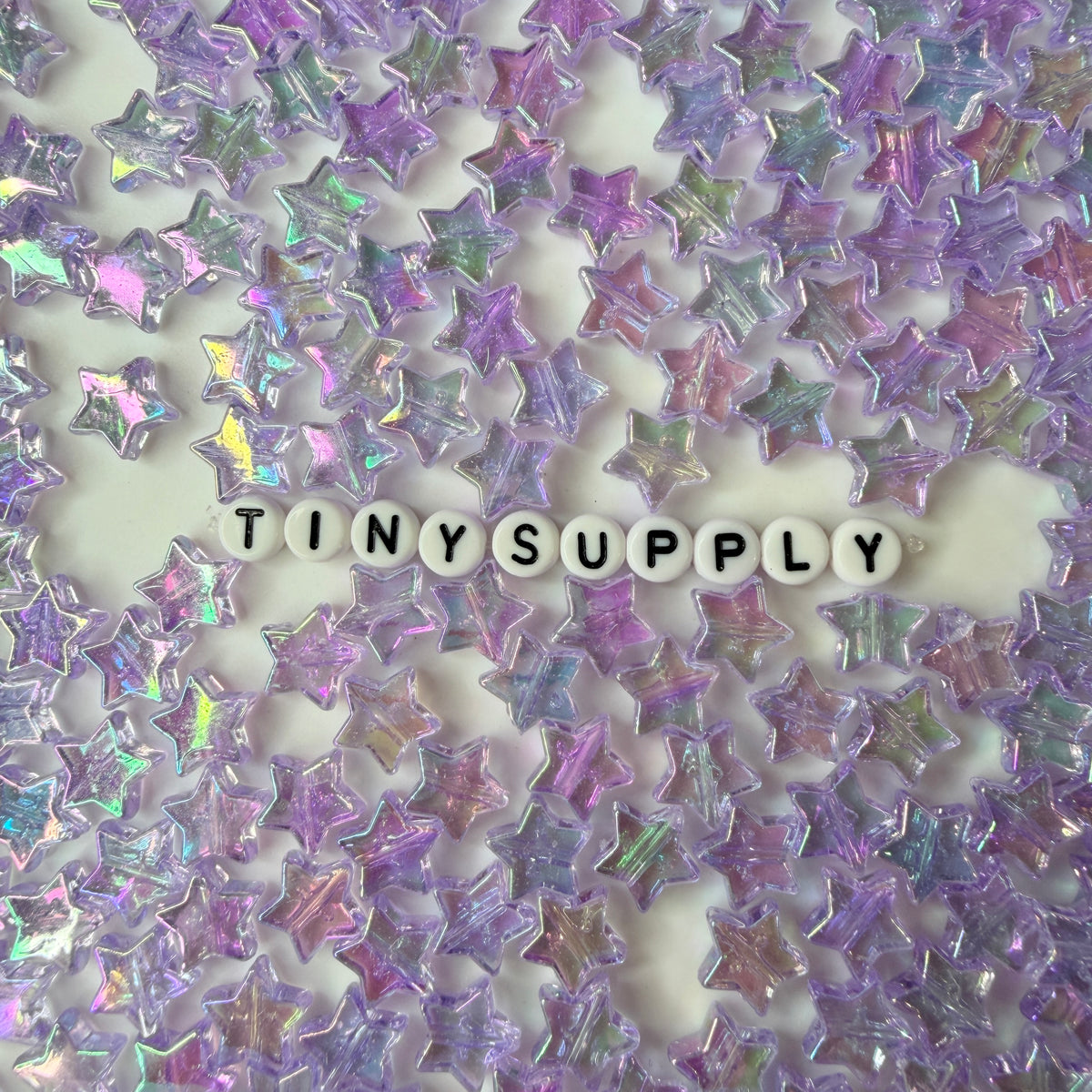 10MM Light Purple AB Transparent Acrylic Star Spacer Beads