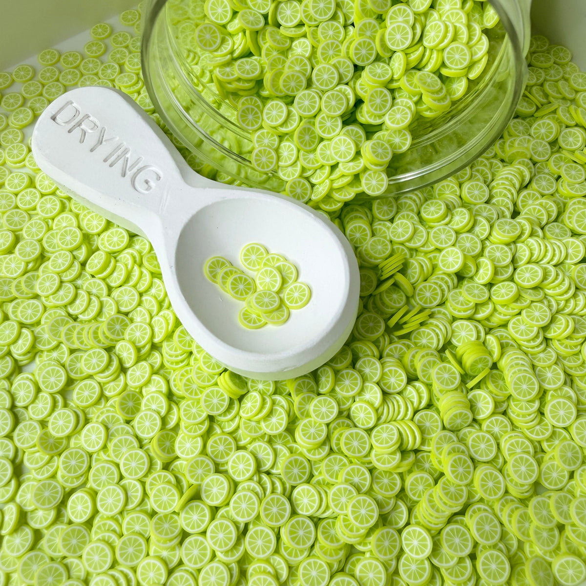 5MM Light Green Limes, Fruit Themed Polymer Clay Sprinkle (NOT EDIBLE) D58-30