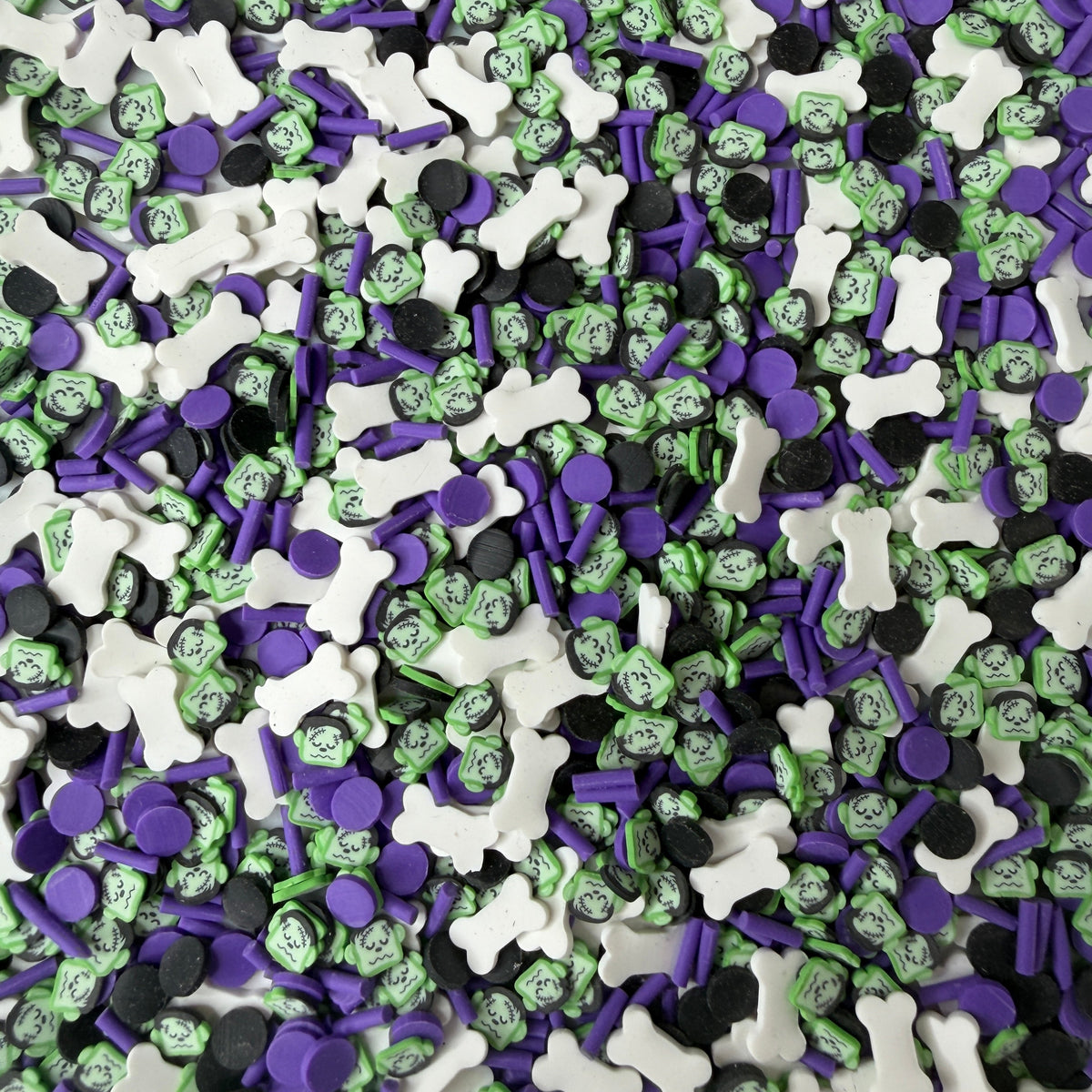 Franken Bone Party Polymer Clay Sprinkle Mix (NOT EDIBLE) D58-04