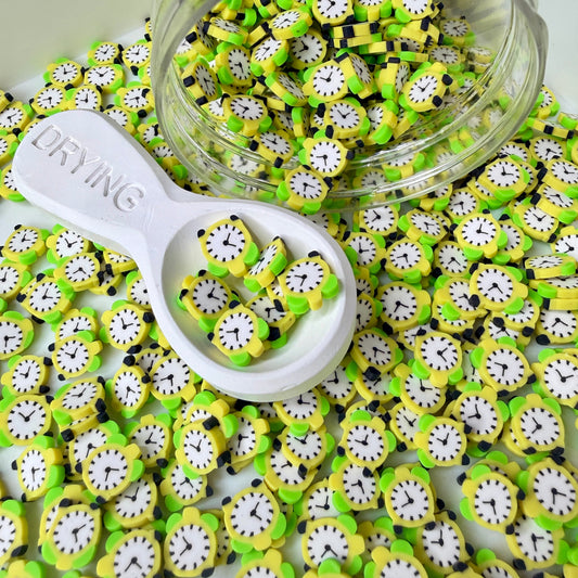 10MM Green Alarm Clock Polymer Clay Sprinkle (NOT EDIBLE) D58-01