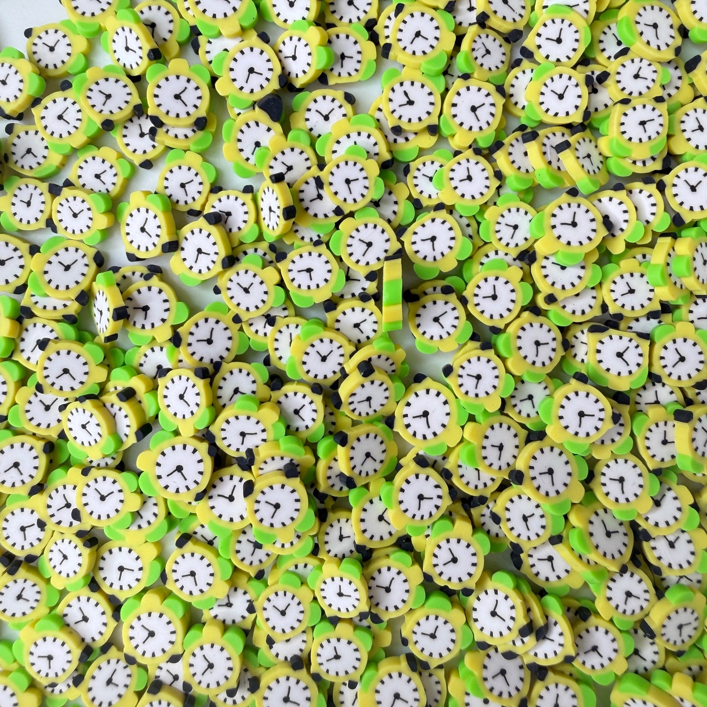 10MM Green Alarm Clock Polymer Clay Sprinkle (NOT EDIBLE) D58-01