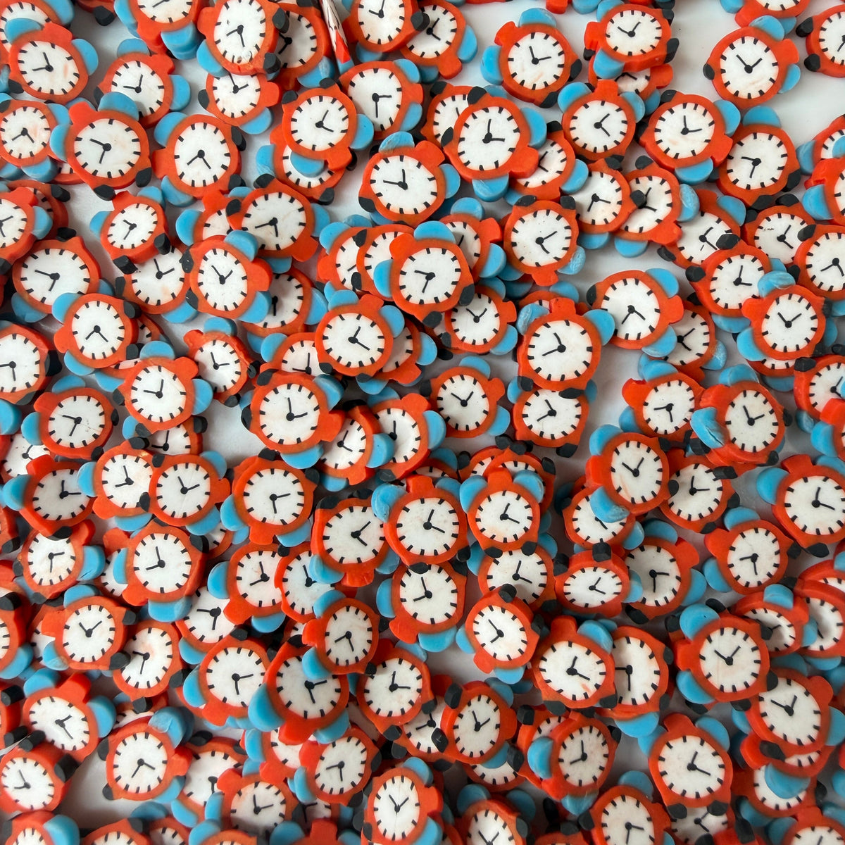 10MM Red Alarm Clock Polymer Clay Sprinkle (NOT EDIBLE) D58-02