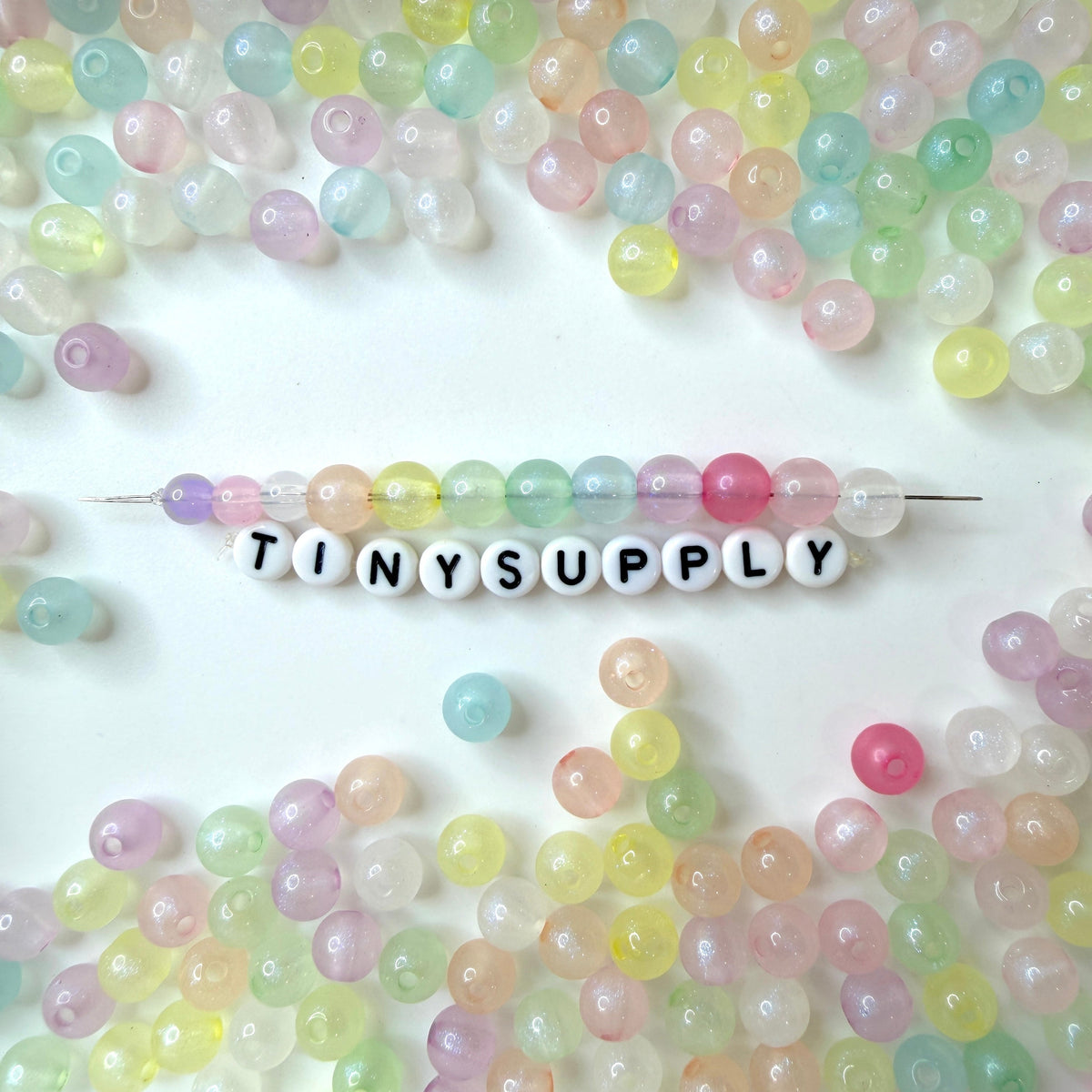 Iridescent Pastel Mermaid Mixed Color Acrylic Beads (Multiple Sizes)