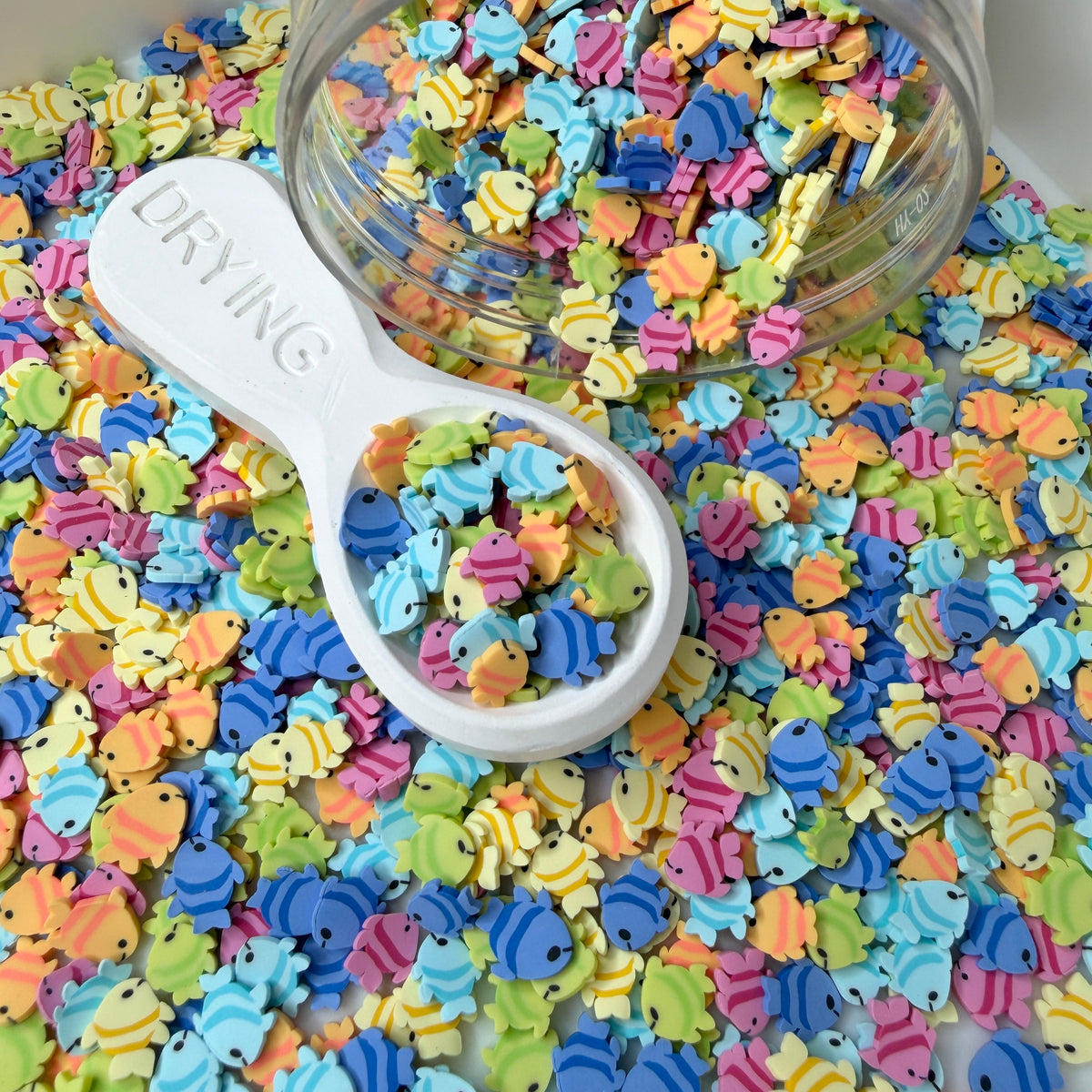 10MM Colorful Chubby Fish Polymer Clay Sprinkle Mix (NOT EDIBLE) D58-34