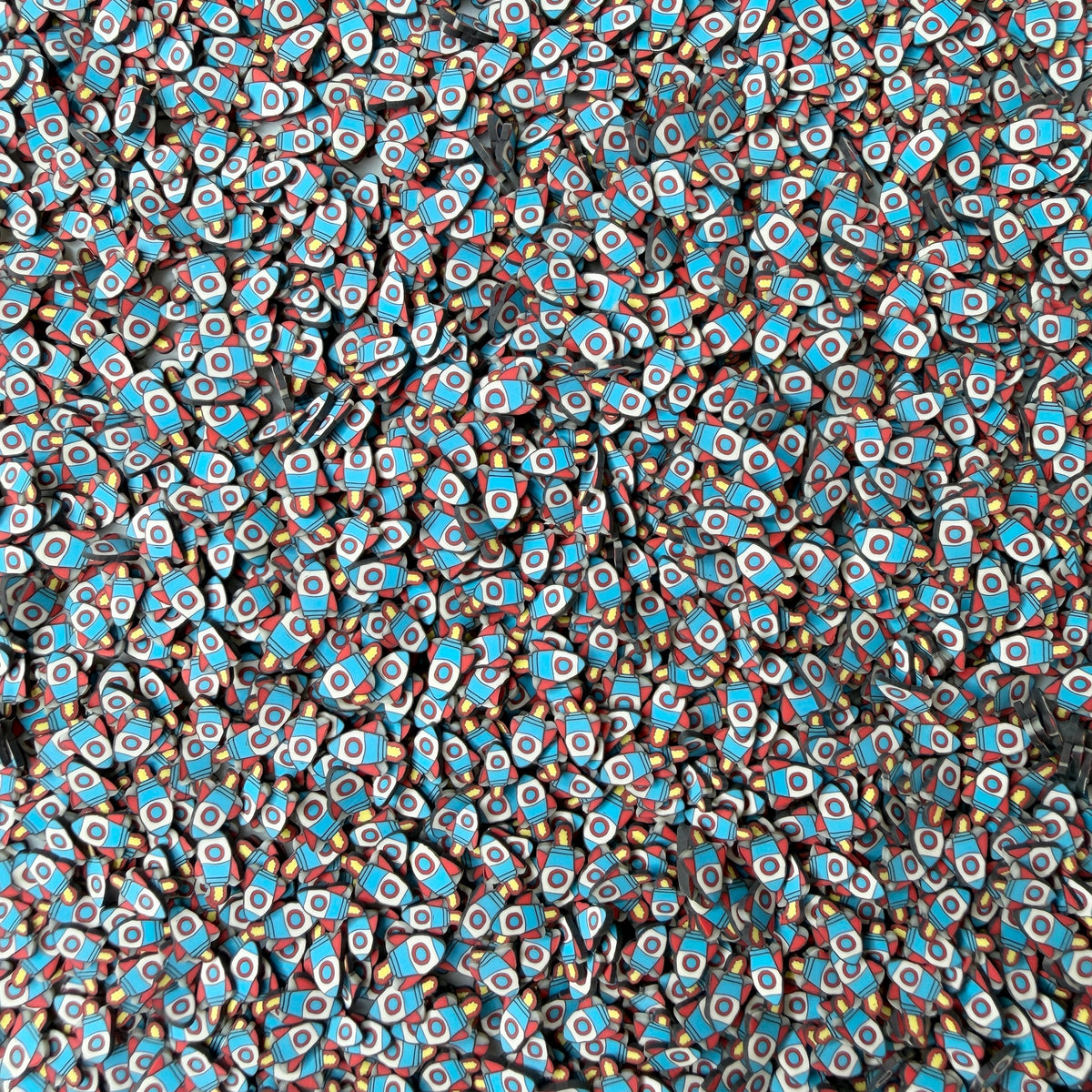 5MM Blue Rocketship Polymer Clay Sprinkle (NOT EDIBLE) D58-36