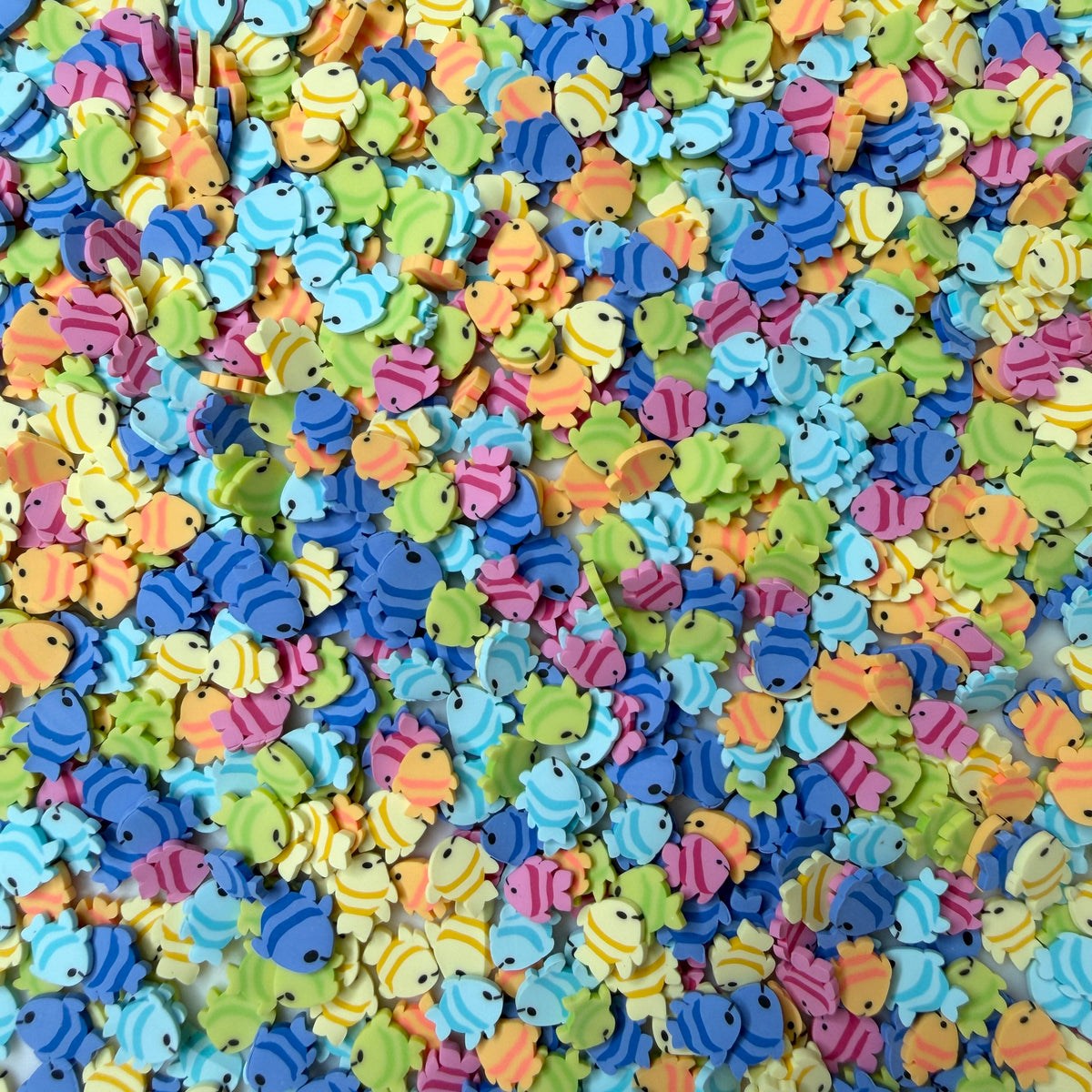 10MM Colorful Chubby Fish Polymer Clay Sprinkle Mix (NOT EDIBLE) D58-34