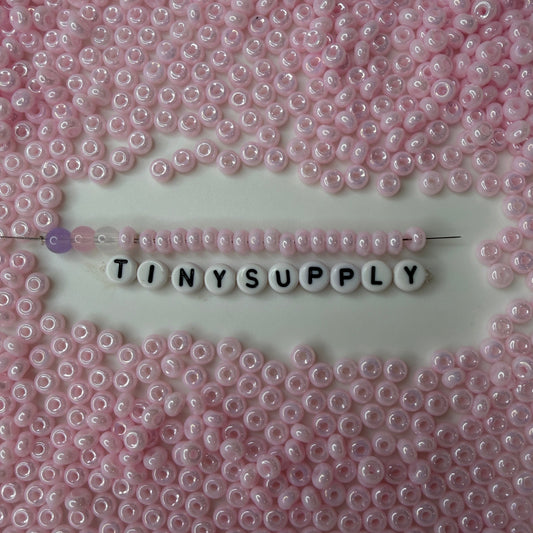 5MM Pearlescent Pastel Pink, Donut Glass Seed Bead (MK323-01)