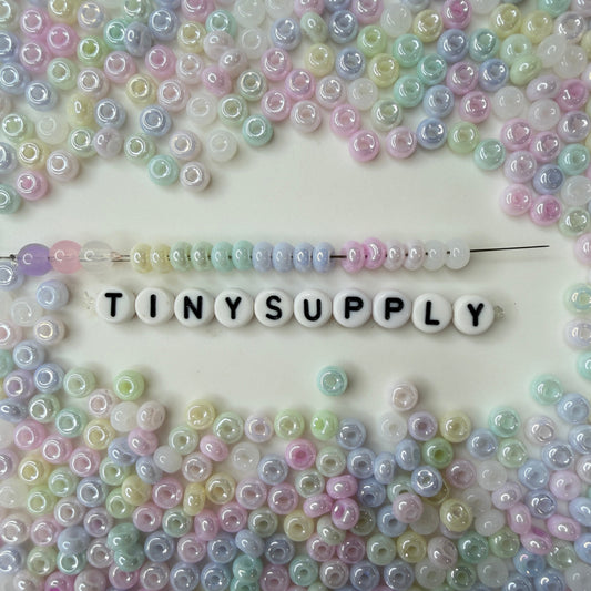 5MM Pearlescent Pastel Mix, Donut Glass Seed Bead (MK323-06)