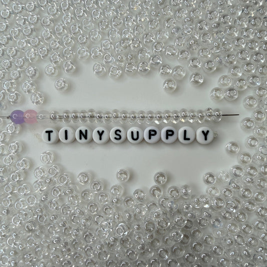 5MM Pearlescent Pastel Off White, Donut Glass Seed Bead (MK323-07)