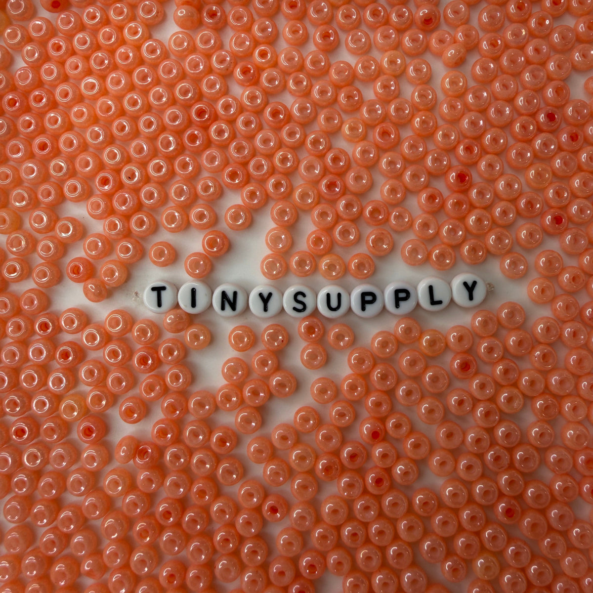 5MM Pearlescent Pastel Orange, Donut Glass Seed Bead (MK323-10)