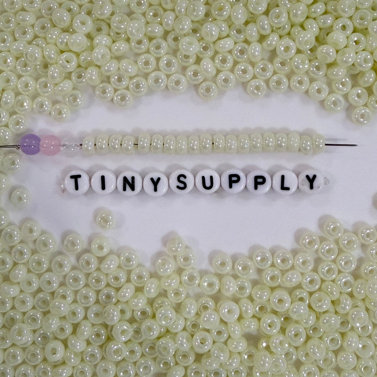 5MM Pearlescent Pastel Yellow, Donut Glass Seed Bead (MK323-12)