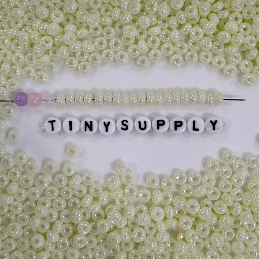 5MM Pearlescent Pastel Yellow, Donut Glass Seed Bead (MK323-12)