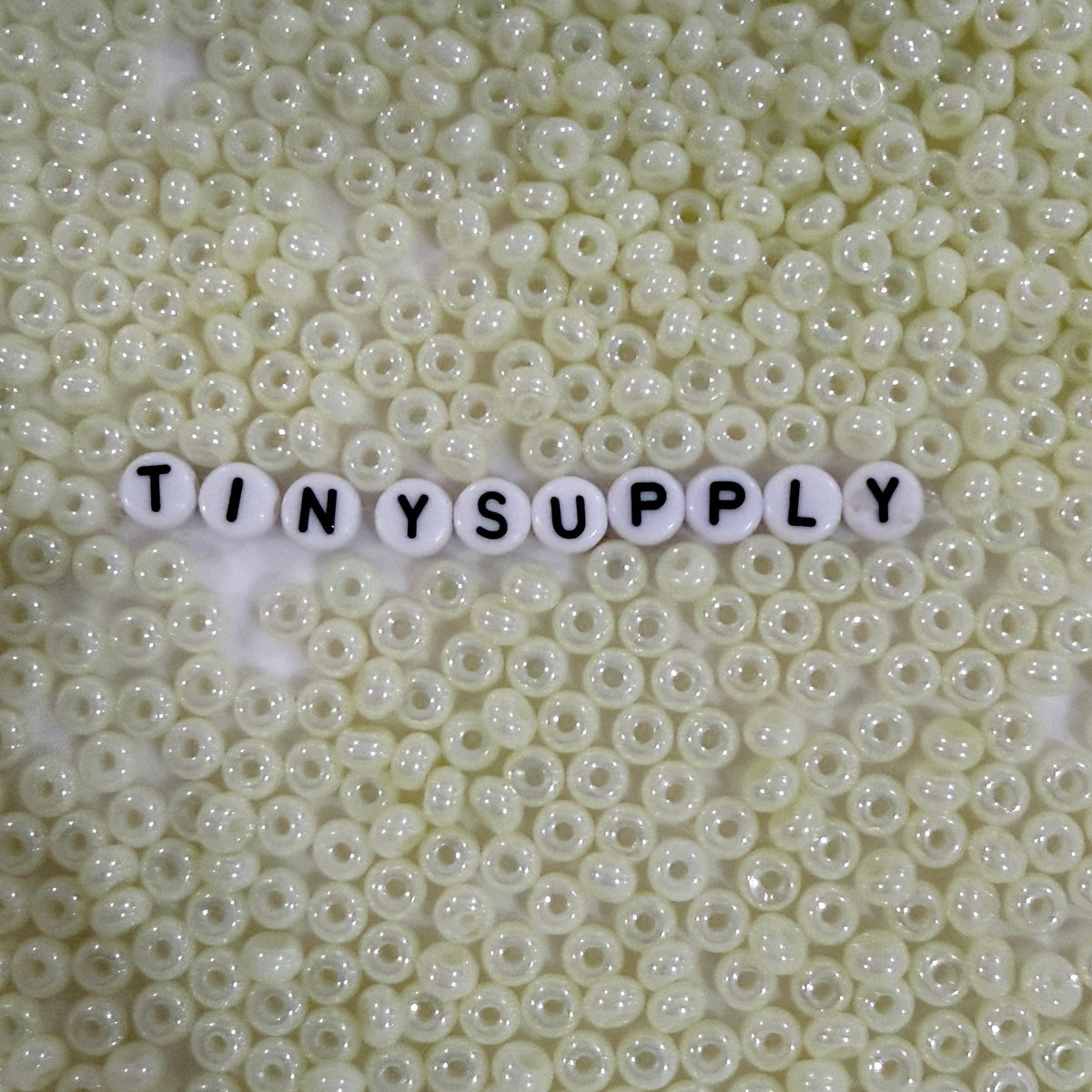5MM Pearlescent Pastel Yellow, Donut Glass Seed Bead (MK323-12)