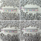 White CUBE Black Letter A-Z Alphabet Individual Beads (6MM)