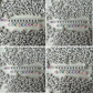 White CUBE Black Letter A-Z Alphabet Individual Beads (6MM)