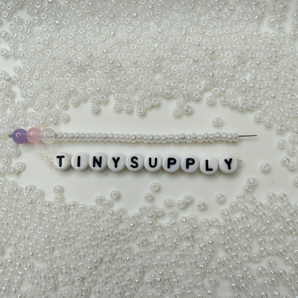 3MM AB White, Cream Line 8/0 Glass Seed Beads (CR-01) D59-01