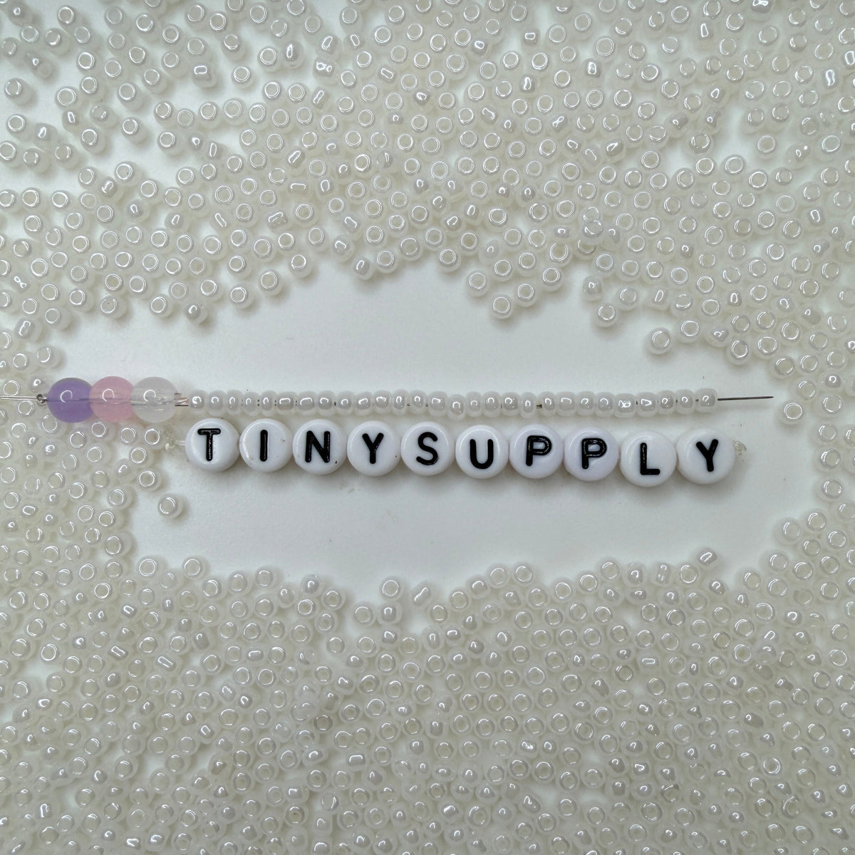 3MM AB Milky White, Cream Line 8/0 Glass Seed Beads (CR-02) D59-02