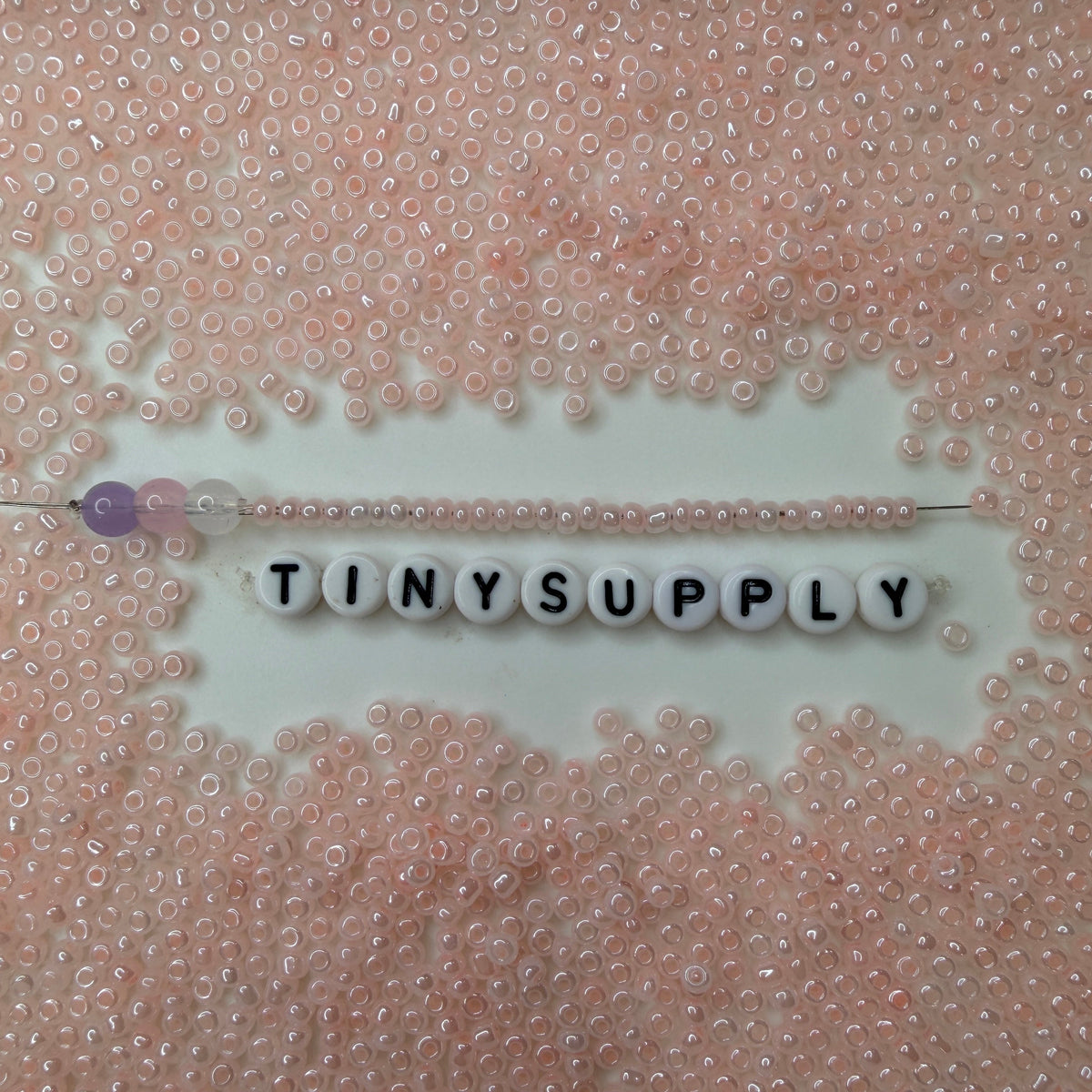 3MM AB Peach Pink, Cream Line 8/0 Glass Seed Beads (CR-04) D59-04