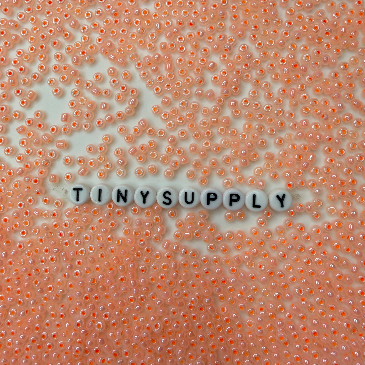 3MM AB Orange, Cream Line 8/0 Glass Seed Beads (CR-09) D59-09