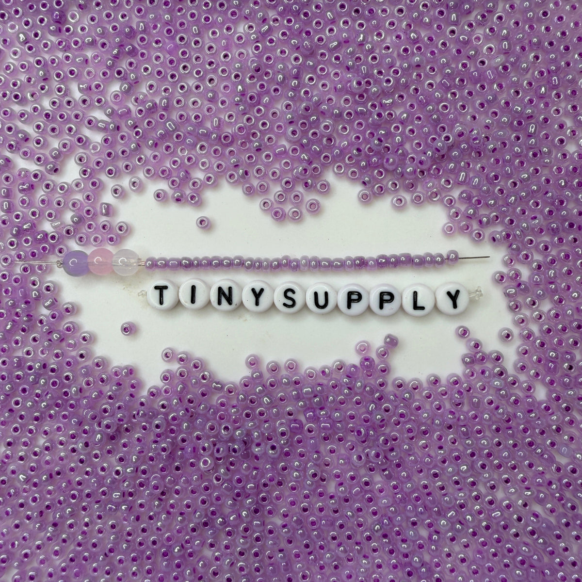 3MM AB Grape Purple, Cream Line 8/0 Glass Seed Beads (CR-13) D59-13