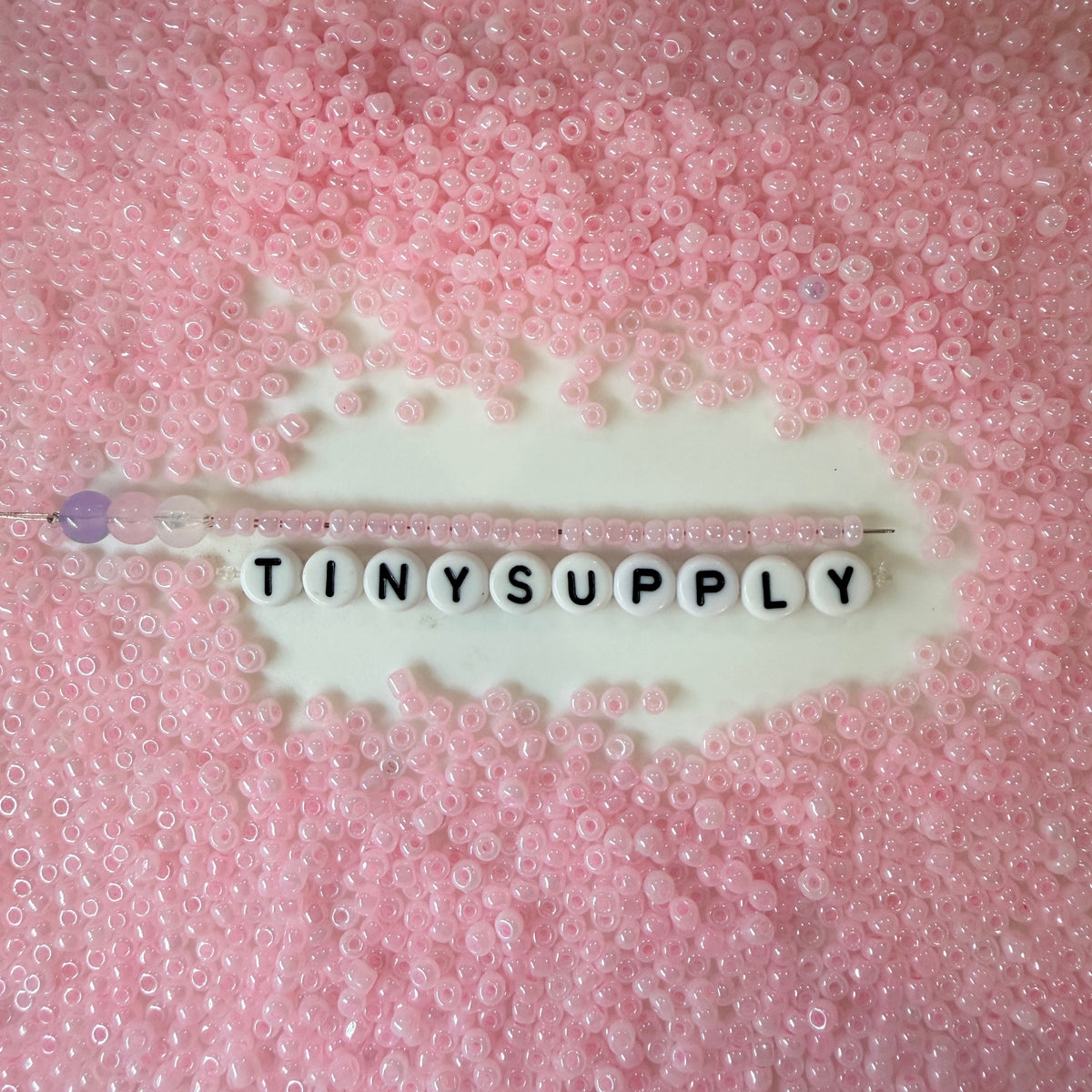 3MM AB Light Pink, Cream Line 8/0 Glass Seed Beads (CR-06) D59-06