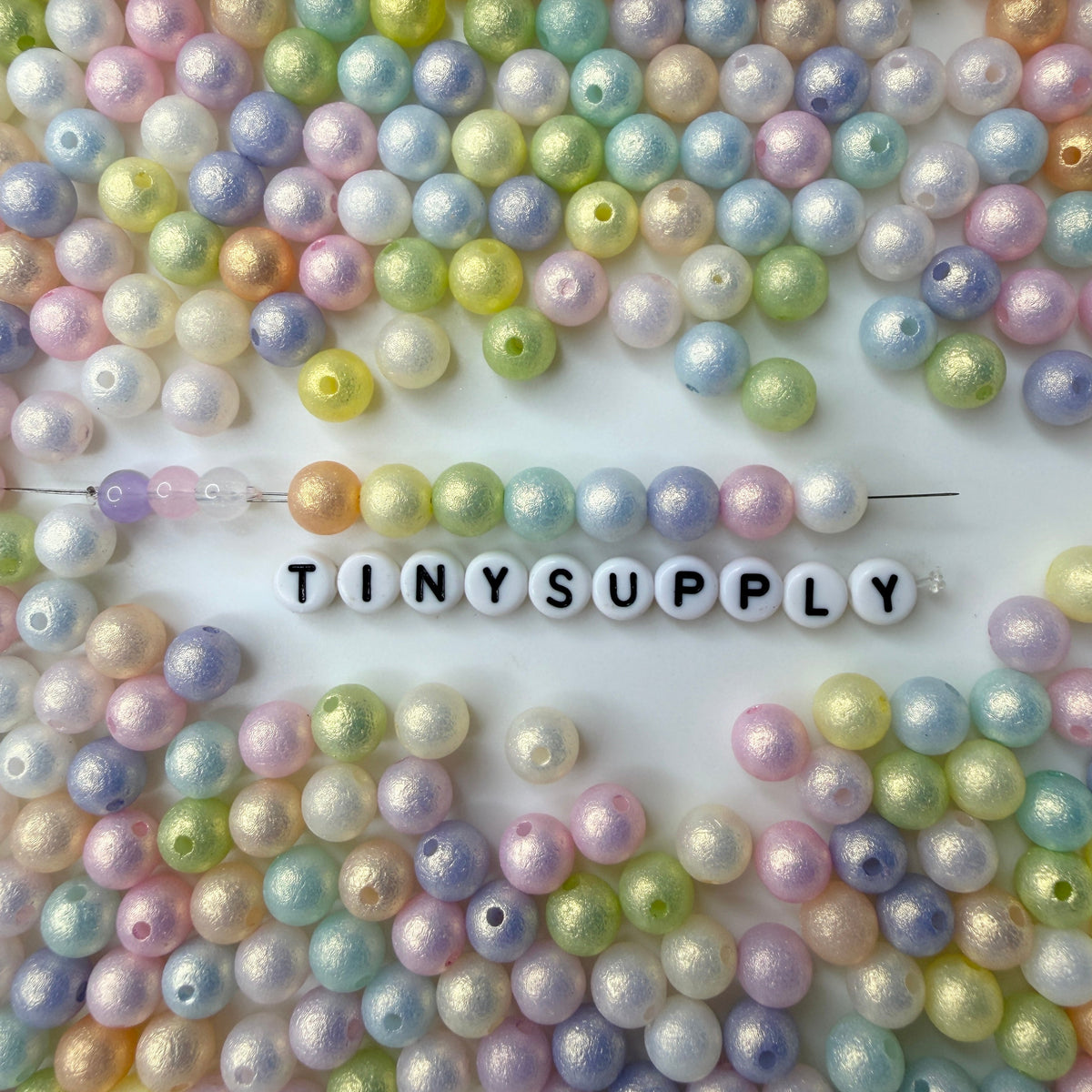 6mm/8mm/10mm/12mm Pearlescent Pastel Macaron Acrylic Beads