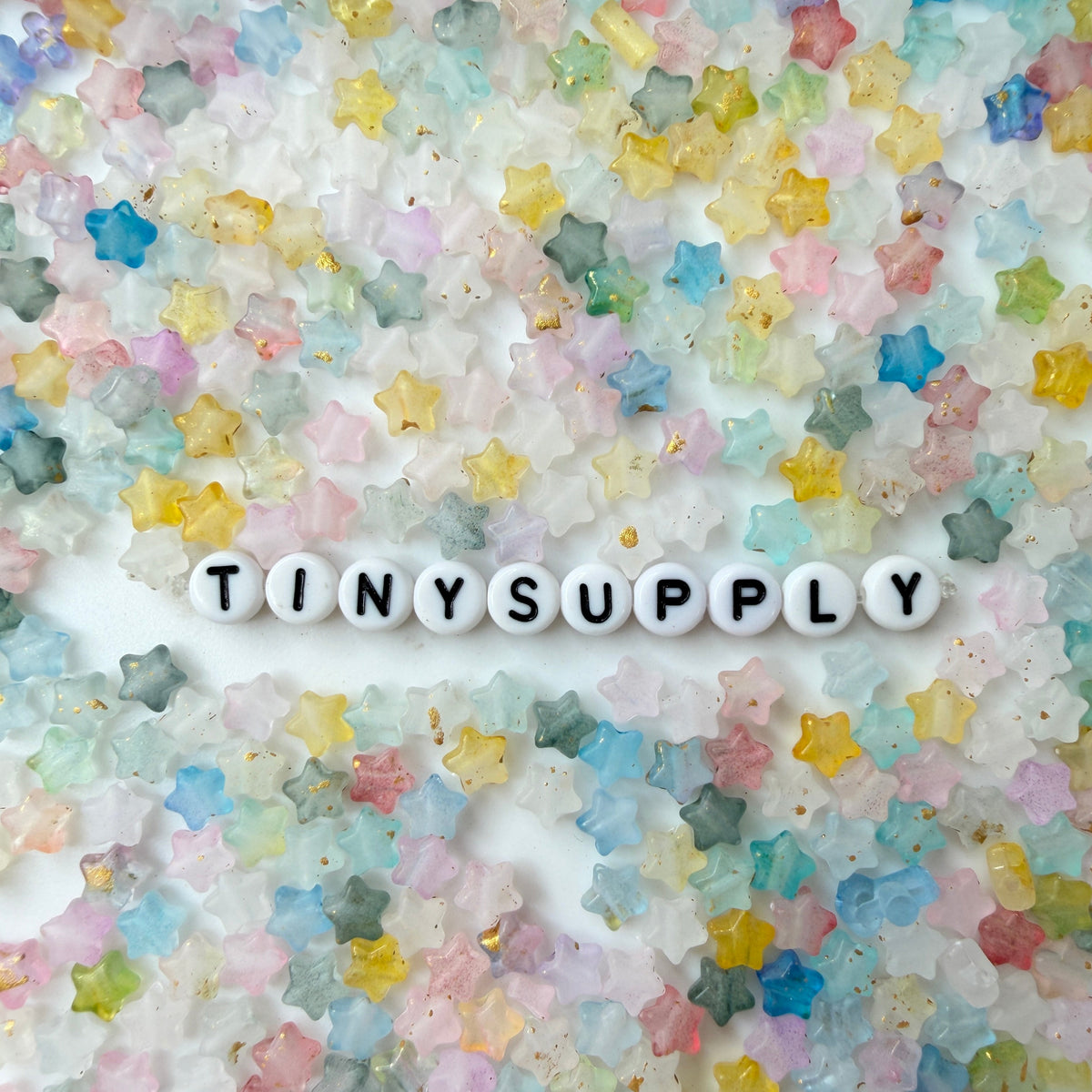 6MM Mixed Color Matte Acrylic Star Beads