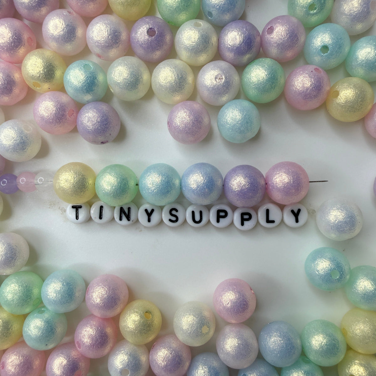 6mm/8mm/10mm/12mm Pearlescent Pastel Macaron Acrylic Beads