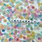 10MM Mixed Color Matte Acrylic Heart Beads