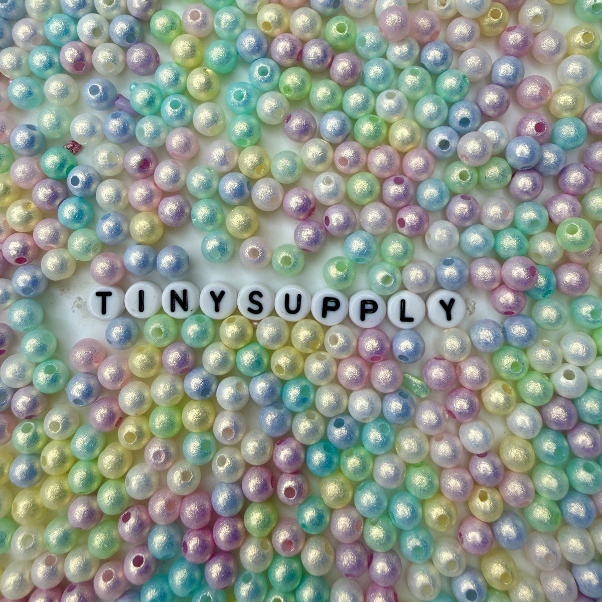 6mm/8mm/10mm/12mm Pearlescent Pastel Macaron Acrylic Beads