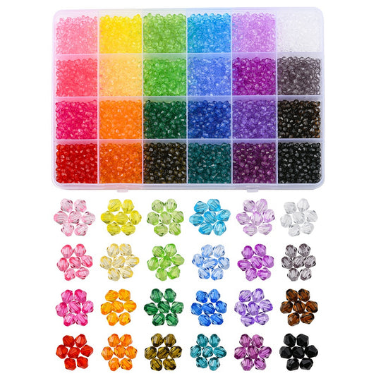 4MM x 4MM Bicone Faceted Bead Set (5760 pcs per box)