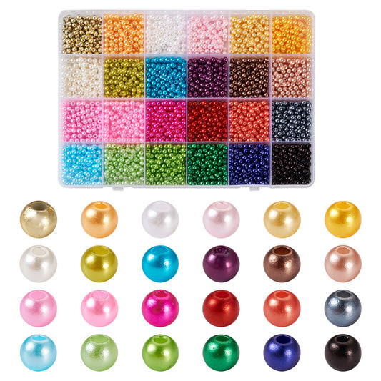 4MM ABS Acrylic Round Bead Kits (3480 Beads)