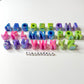 Chunky AB Plated A-Z Alphabet Individual Beads (Green,Blue,Purple,Pink)