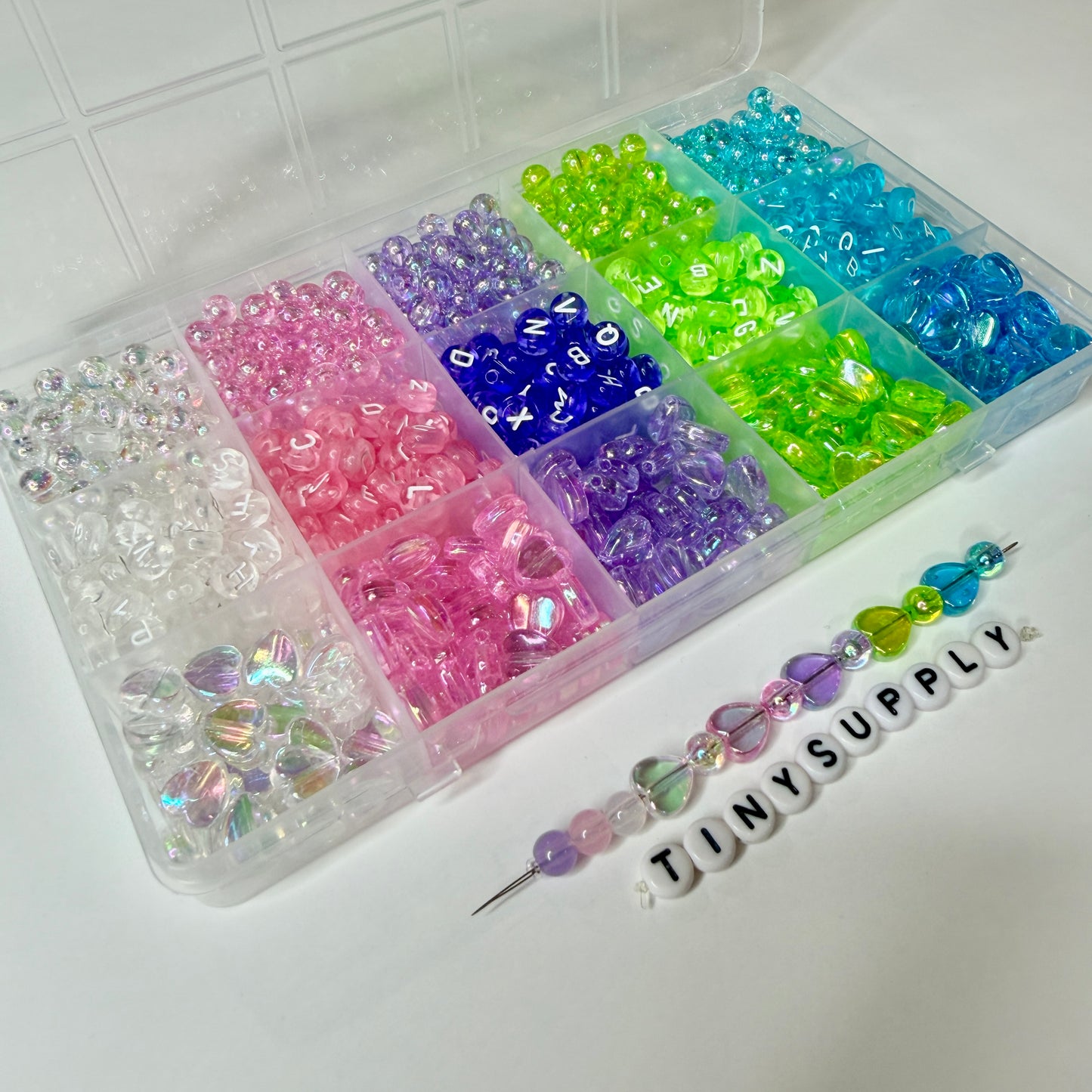 Heart, Round and Letter Bead Set (800 beads/box)