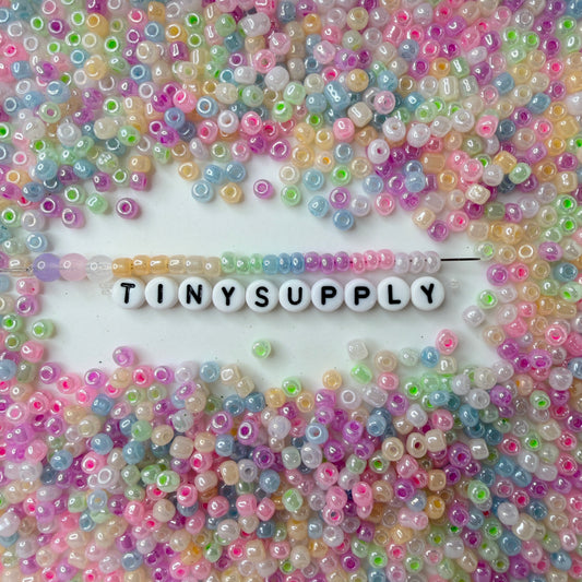 4MM Pastel Macaron Glass Seed Beads (R006-4MM)