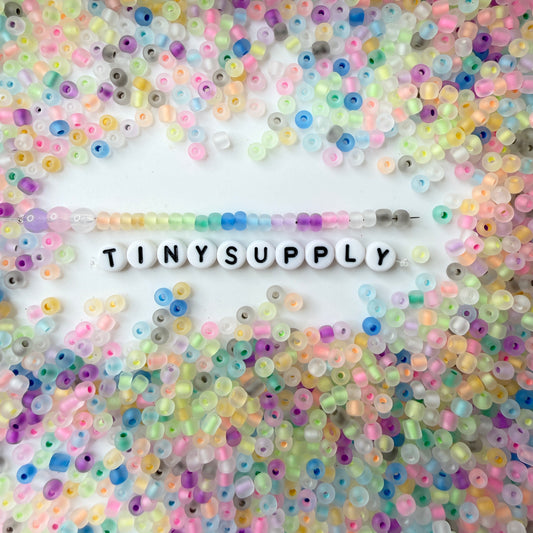 4MM Mixed Frosted 6/0 Glass Seed Beads