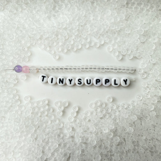 4MM Frosted White Seed Beads (T007-12A)