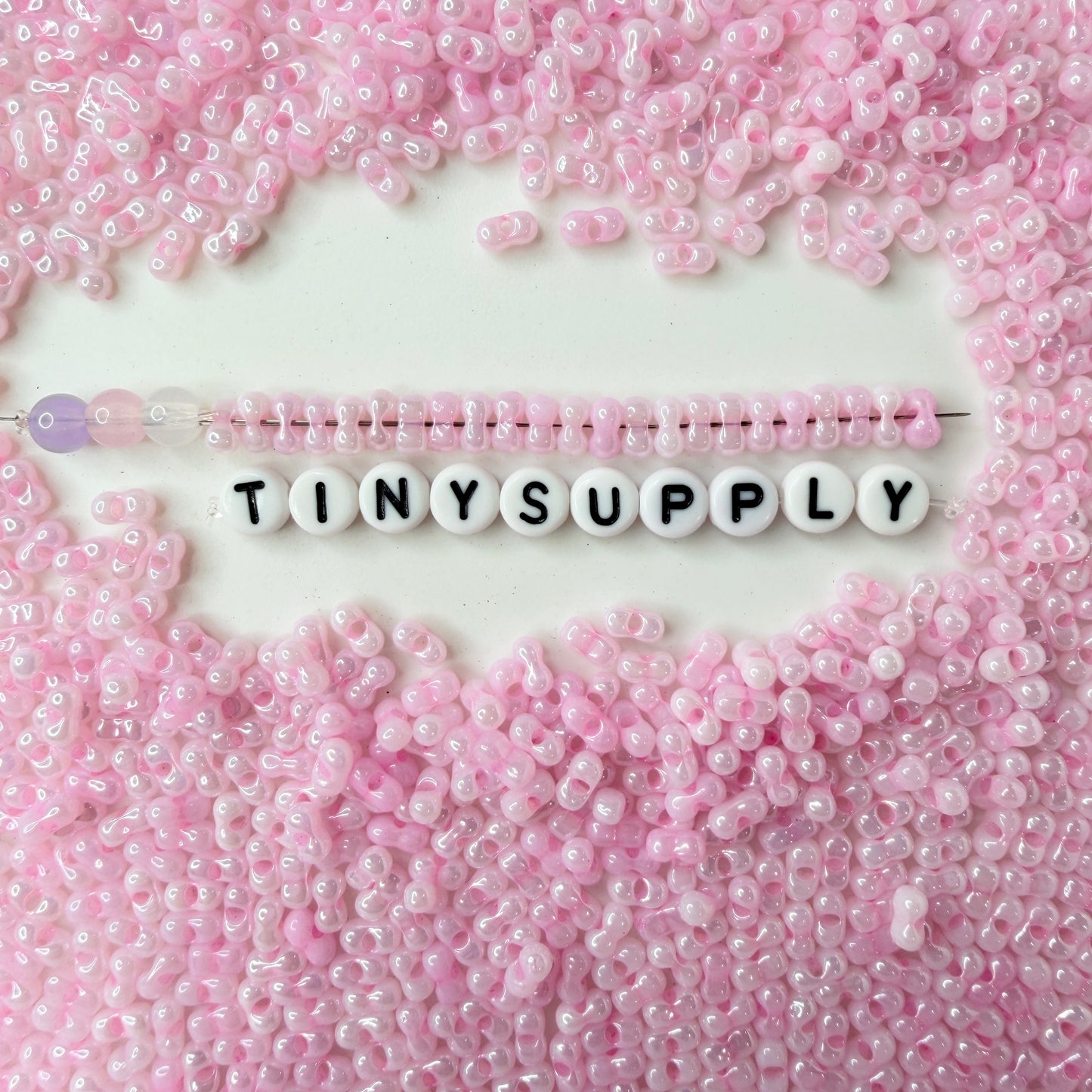 6MM Luster Peanut Shaped Seed Beads-Pink (K010-4G)