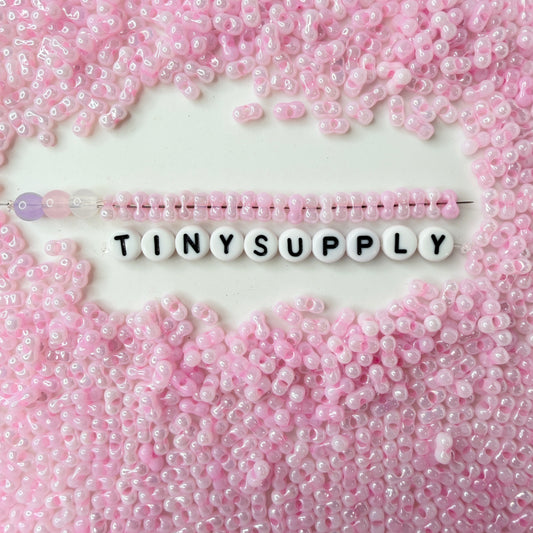 6MM Luster Peanut Shaped Seed Beads-Pink (K010-4G)