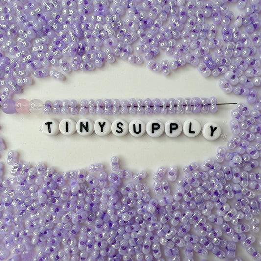 6MM Luster Peanut Shaped Seed Beads-Lilac (K010-04A)