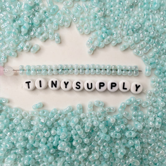 6MM Luster Peanut Shaped Seed Beads-Light Blue (K010-4E)