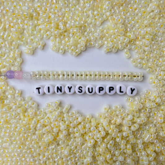 6MM Luster Peanut Shaped Seed Beads-Yellow (K010-4H)