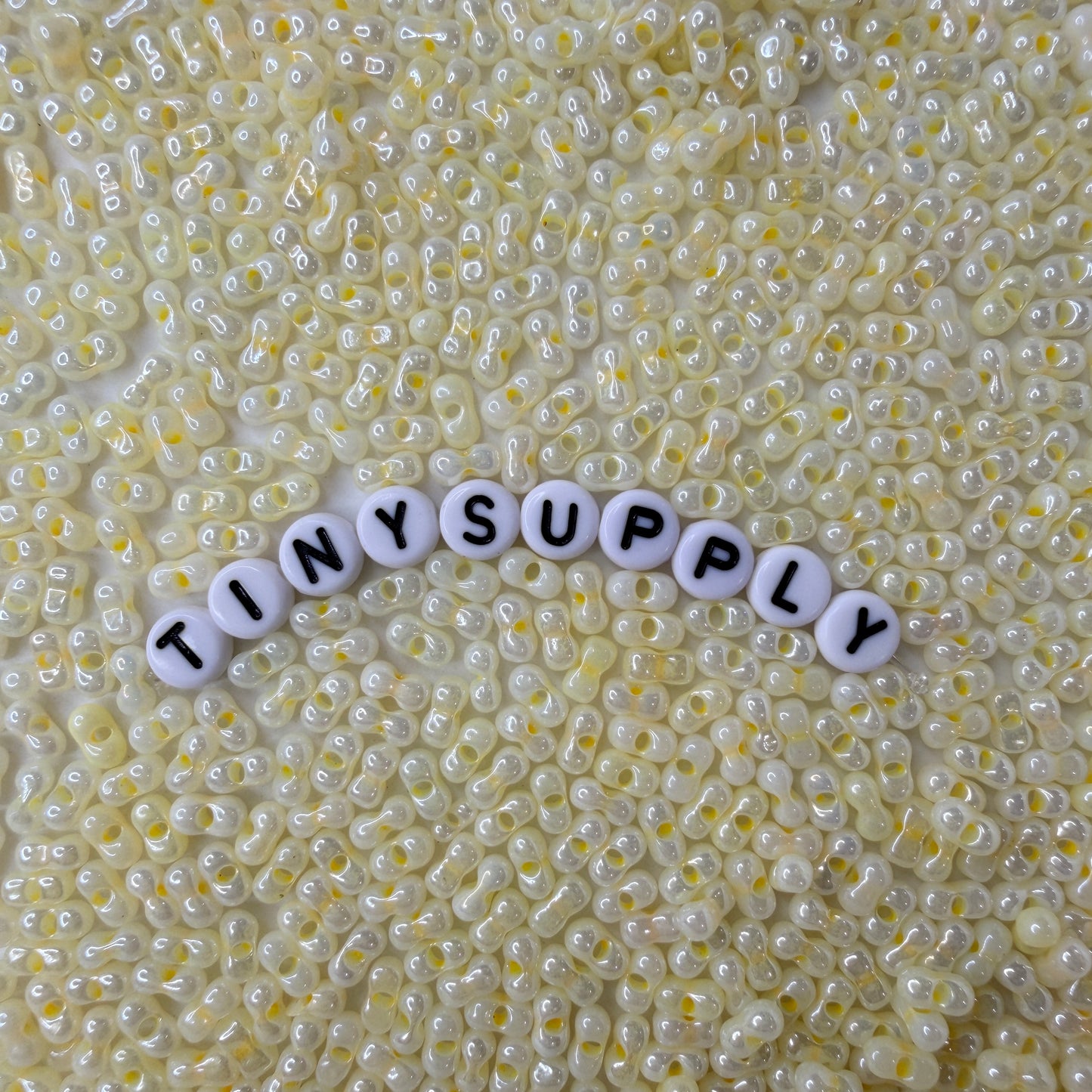 6MM Luster Peanut Shaped Seed Beads-Yellow (K010-4H)