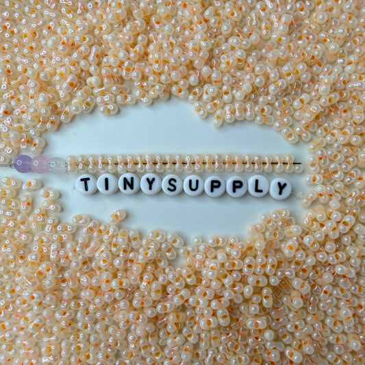 6MM Luster Peanut Shaped Seed Beads-Orange (K010-4F)