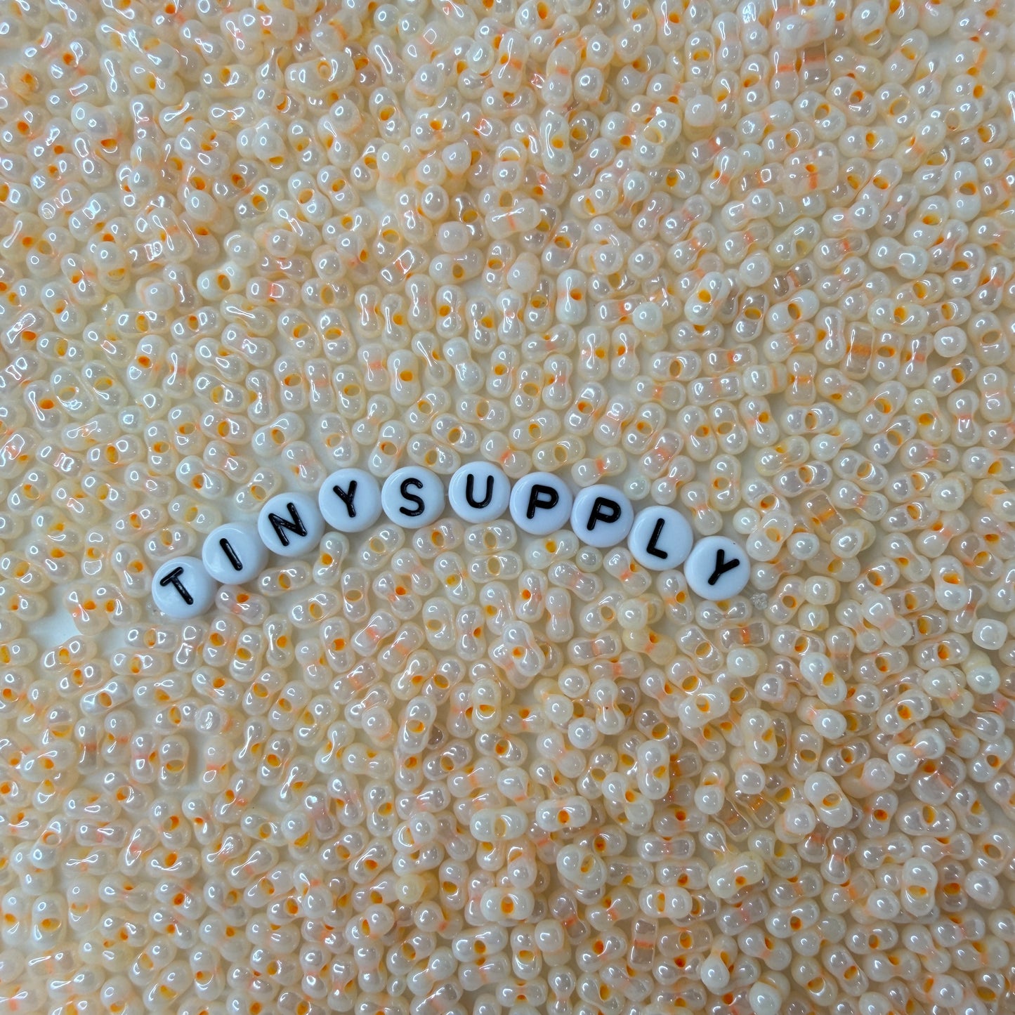 6MM Luster Peanut Shaped Seed Beads-Orange (K010-4F)