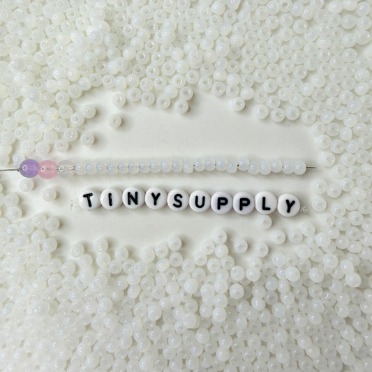 4MM 6/0 Imitation Cat Eye Seed Bead-White (02A-03)