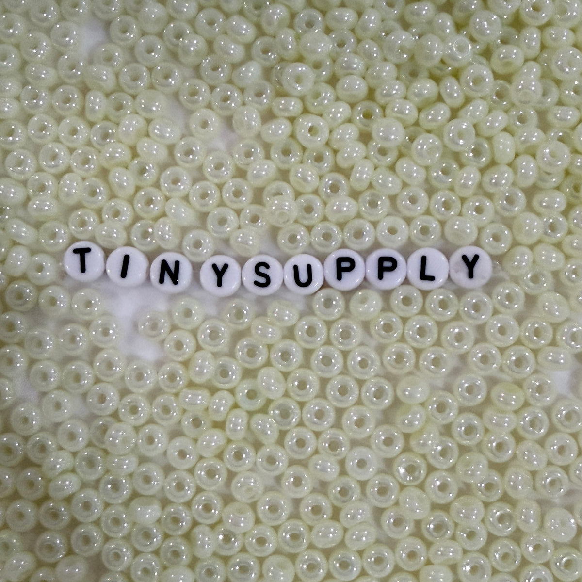 5MM Pearlescent Pastel Yellow, Donut Glass Seed Bead (MK323-12)
