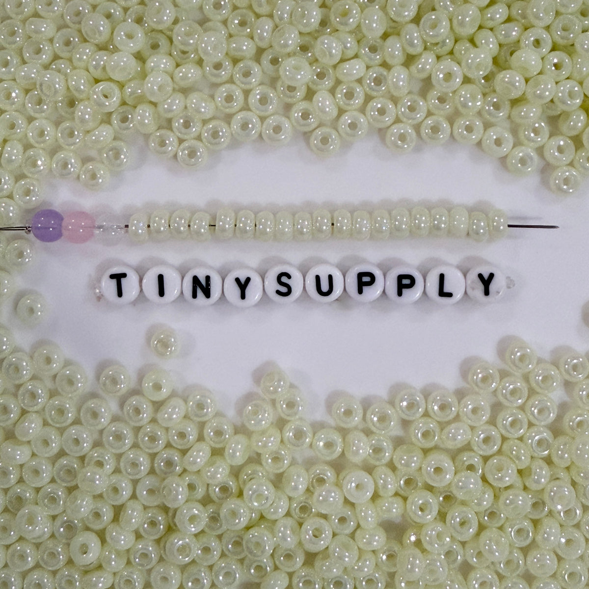 5MM Pearlescent Pastel Yellow, Donut Glass Seed Bead (MK323-12)