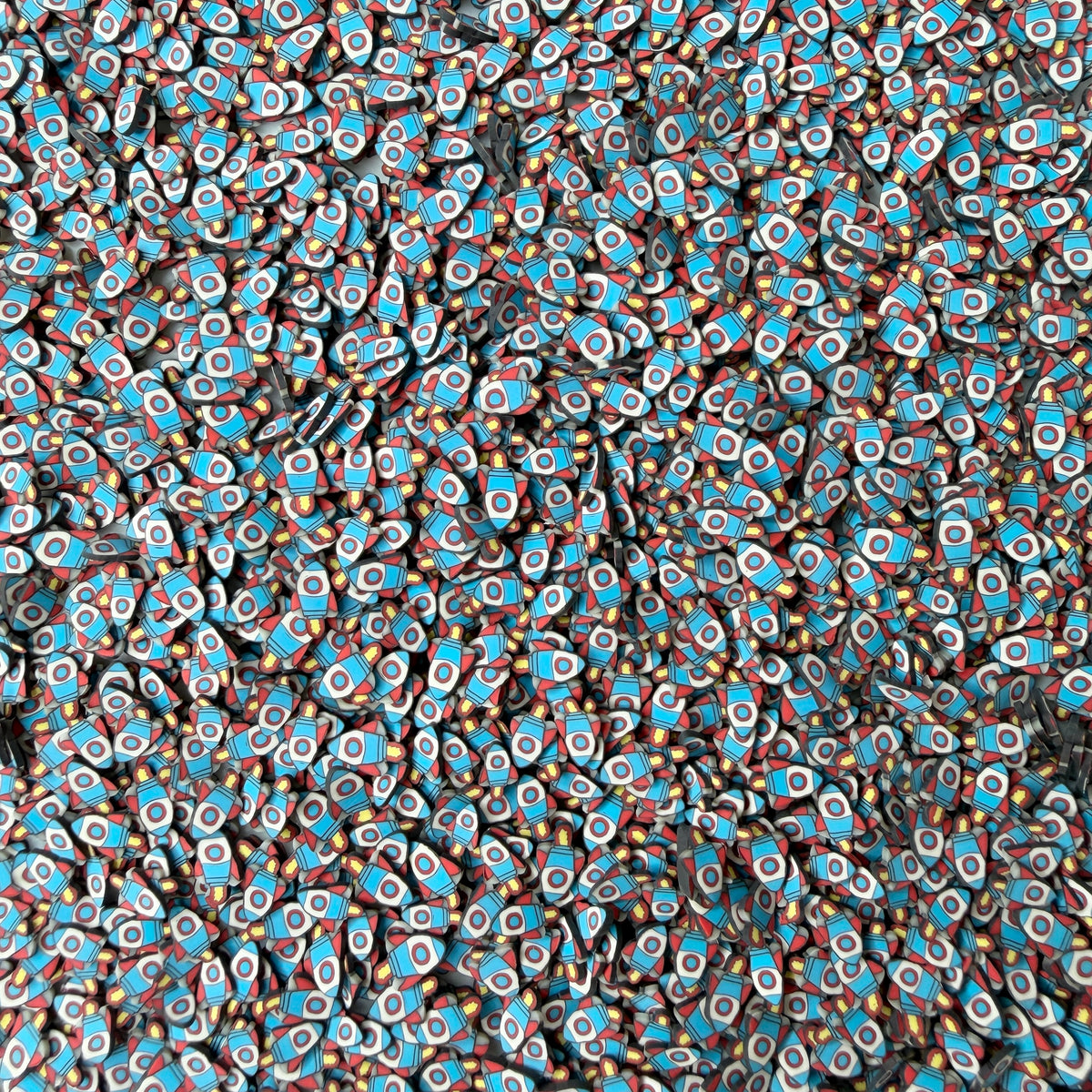 5MM Blue Rocketship Polymer Clay Sprinkle (NOT EDIBLE) D58-36
